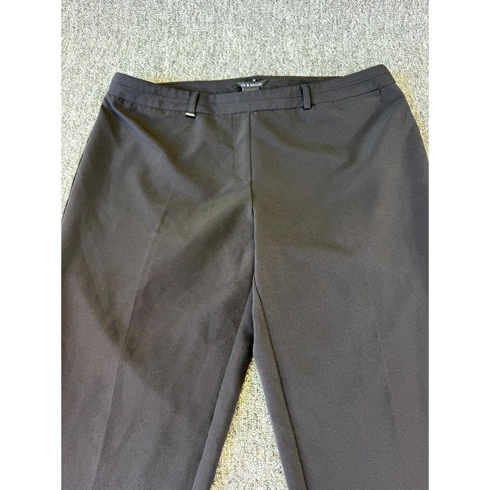 Zac & Rachel Dress Pants Womens 16 Black Stretch Mid Rise Straight Leg Office - Picture 9 of 16